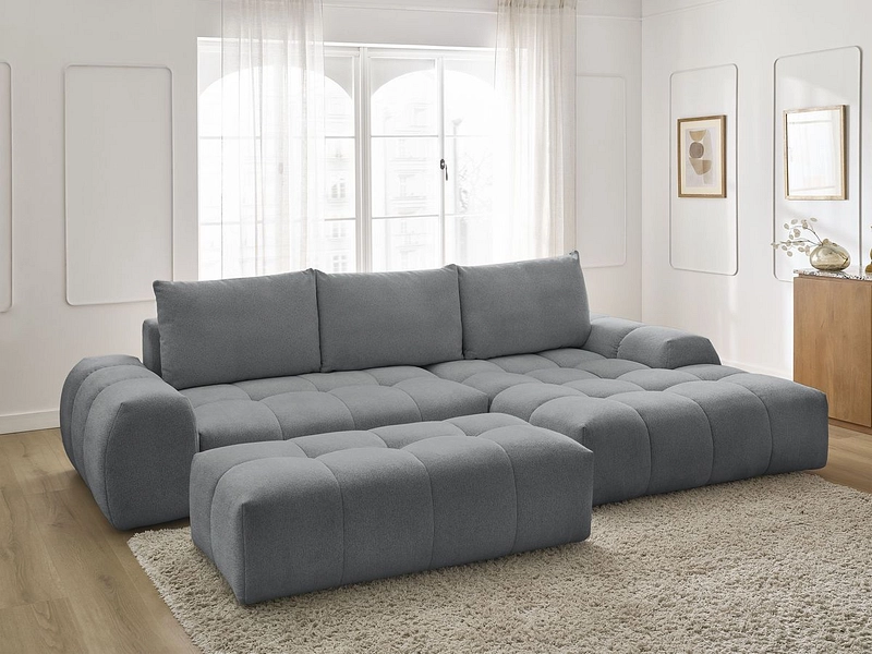 Canapé d'angle avec pouf BOBOCHIC EVEREST