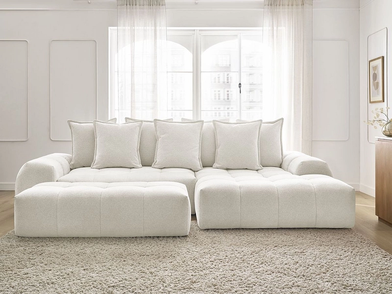 Canapé d'angle avec pouf BOBOCHIC EVEREST