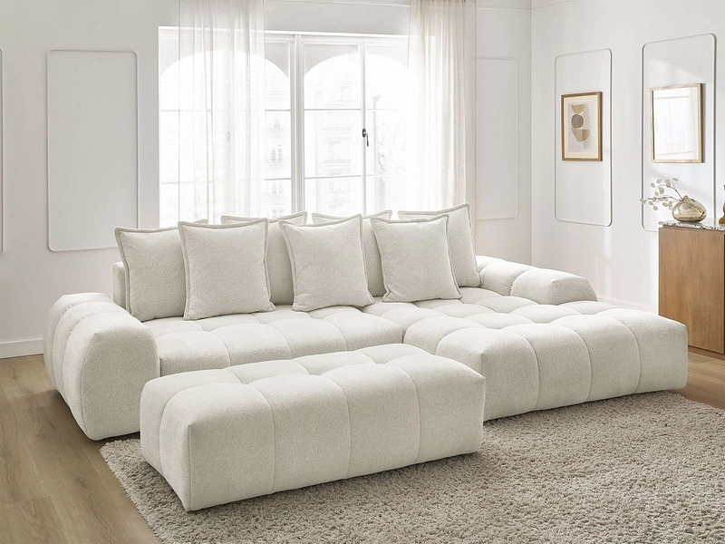 Canapé d'angle avec pouf BOBOCHIC EVEREST