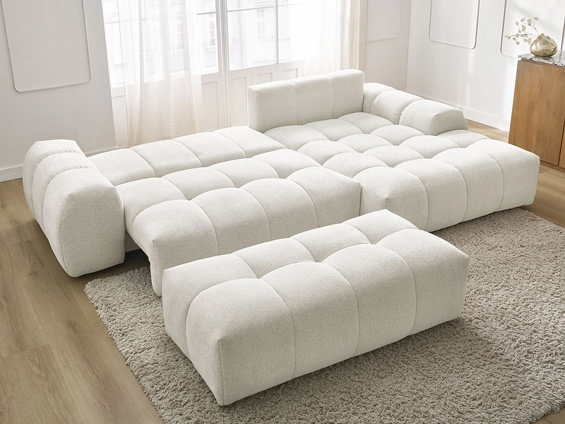 Canapé d'angle avec pouf BOBOCHIC EVEREST