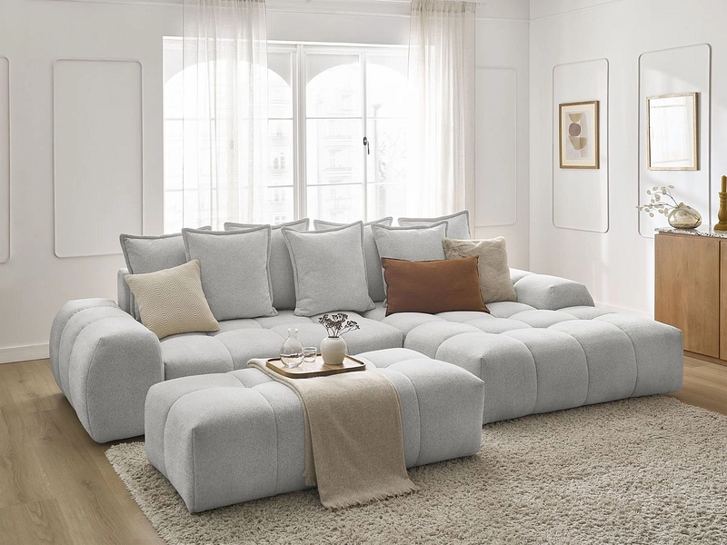 Ecksofa mit Hocker BOBOCHIC EVEREST