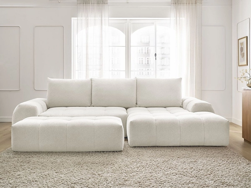 Divano ad angolo con pouf BOBOCHIC EVEREST