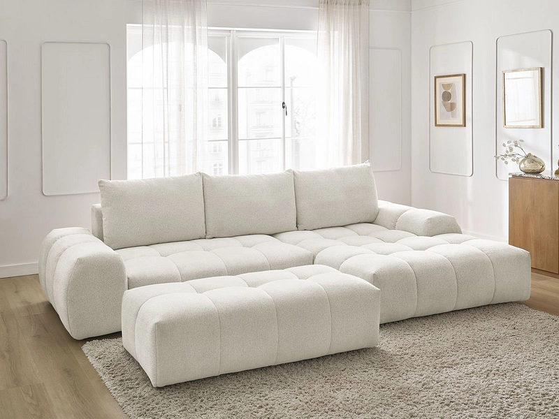Divano ad angolo con pouf BOBOCHIC EVEREST