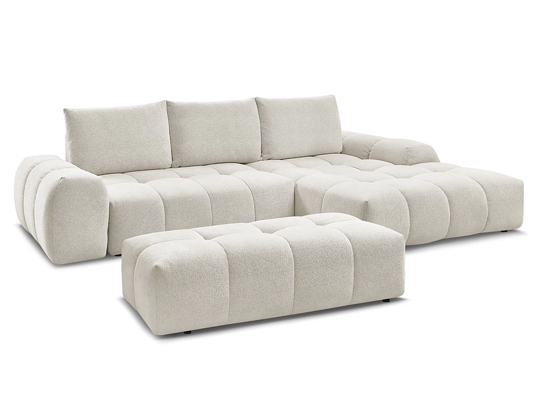 Divano ad angolo con pouf BOBOCHIC EVEREST
