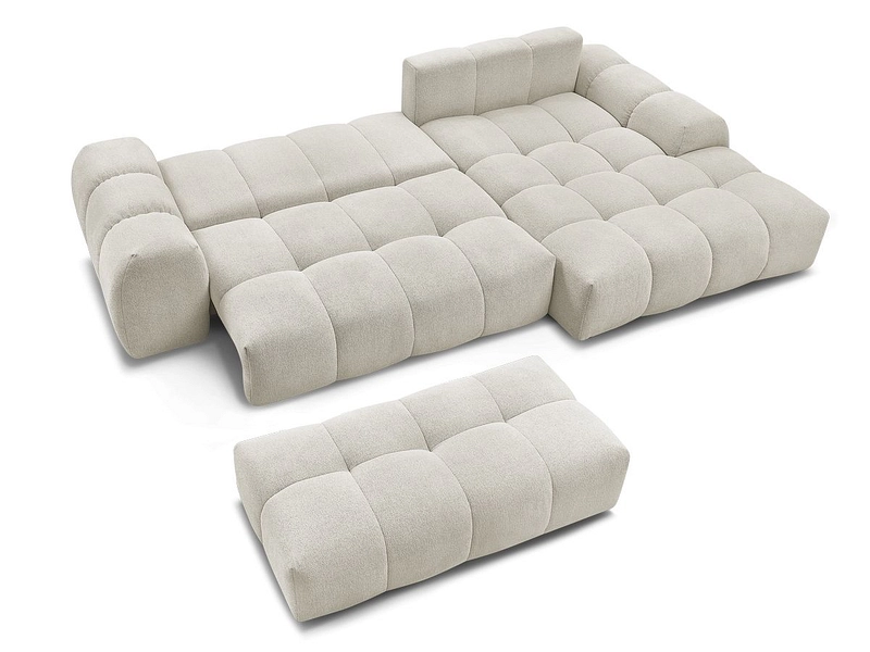 Divano ad angolo con pouf BOBOCHIC EVEREST