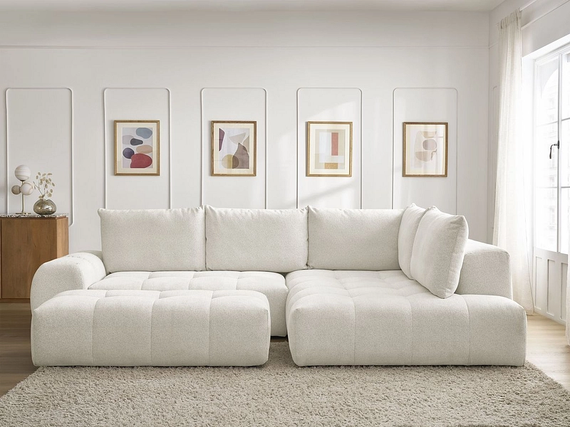 Canapé d'angle avec pouf BOBOCHIC EVEREST