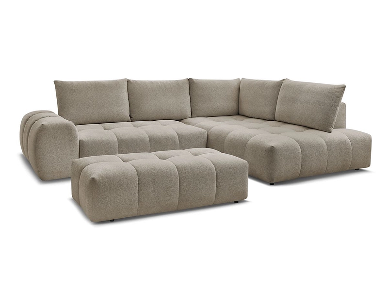 Canapé d'angle avec pouf BOBOCHIC EVEREST