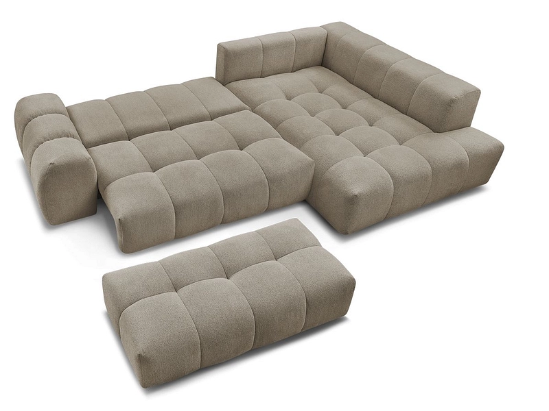 Canapé d'angle avec pouf BOBOCHIC EVEREST