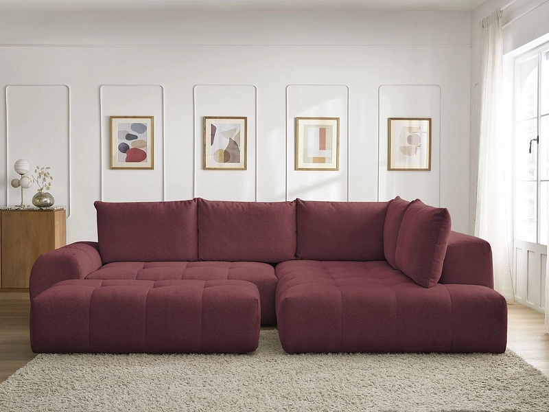 Canapé d'angle avec pouf BOBOCHIC EVEREST