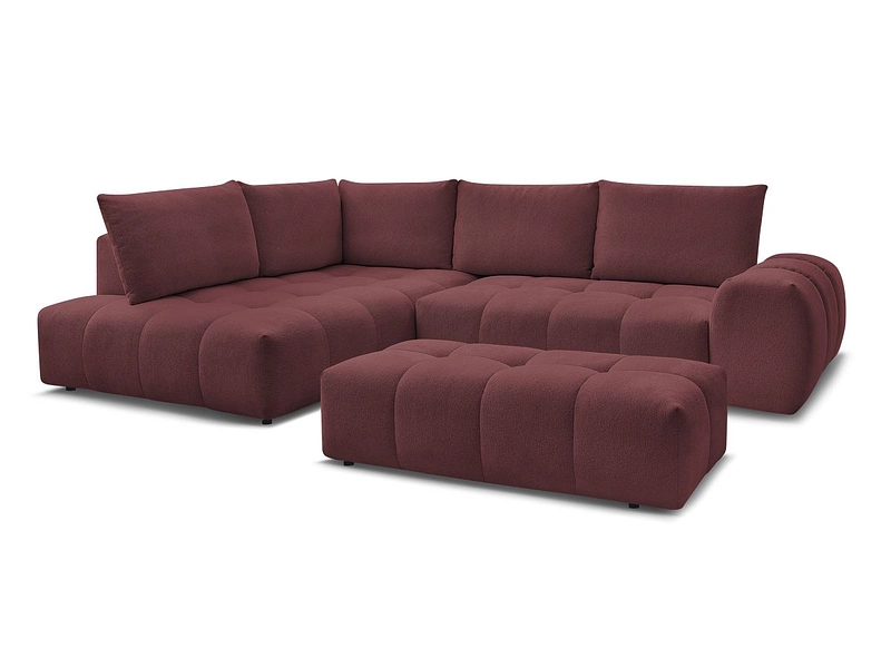 Canapé d'angle avec pouf BOBOCHIC EVEREST