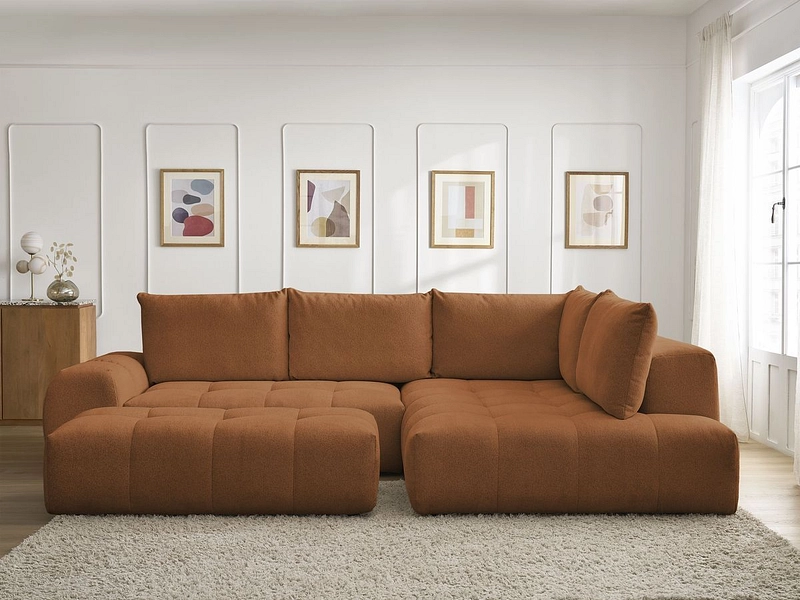 Canapé d'angle avec pouf BOBOCHIC EVEREST