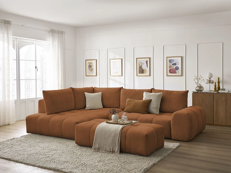 Ecksofa mit Hocker BOBOCHIC EVEREST
