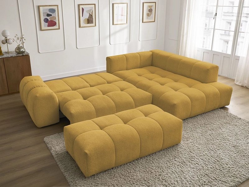 Canapé d'angle avec pouf BOBOCHIC EVEREST