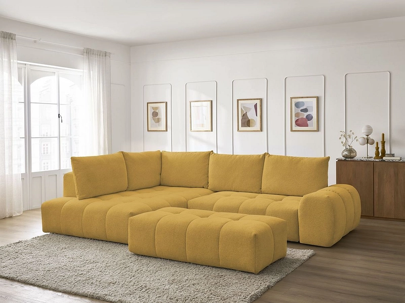 Canapé d'angle avec pouf BOBOCHIC EVEREST