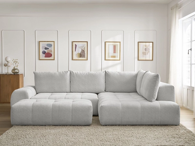 Canapé d'angle avec pouf BOBOCHIC EVEREST