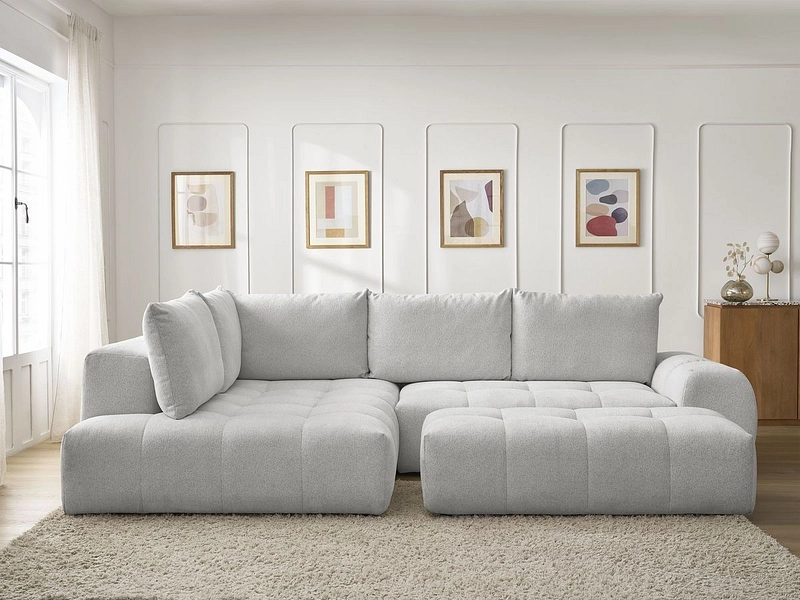 Canapé d'angle avec pouf BOBOCHIC EVEREST