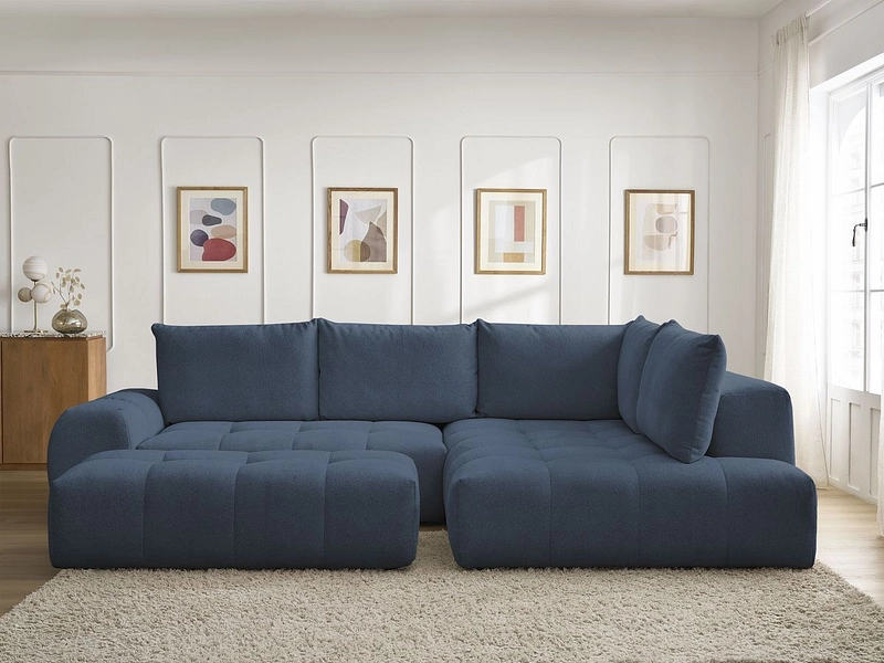 Canapé d'angle avec pouf BOBOCHIC EVEREST