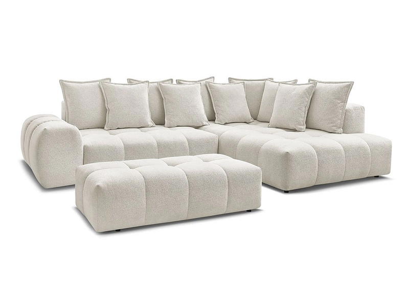 Canapé d'angle avec pouf BOBOCHIC EVEREST
