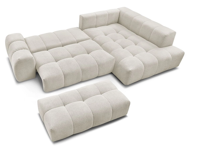 Canapé d'angle avec pouf BOBOCHIC EVEREST