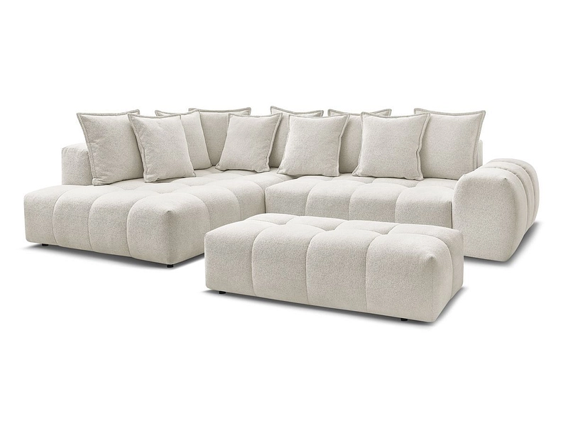Divano ad angolo con pouf BOBOCHIC EVEREST