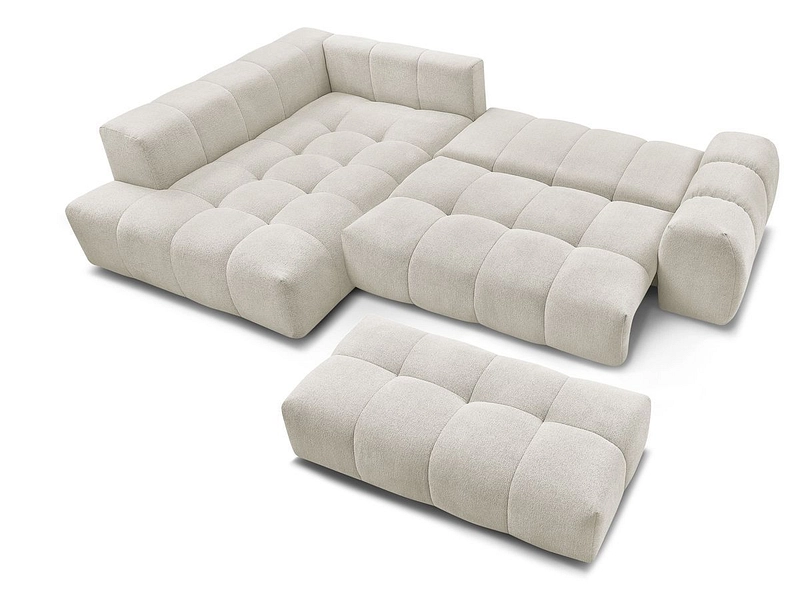 Divano ad angolo con pouf BOBOCHIC EVEREST