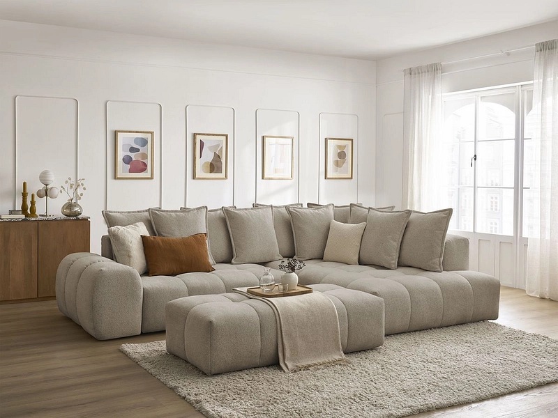Ecksofa mit Hocker BOBOCHIC EVEREST