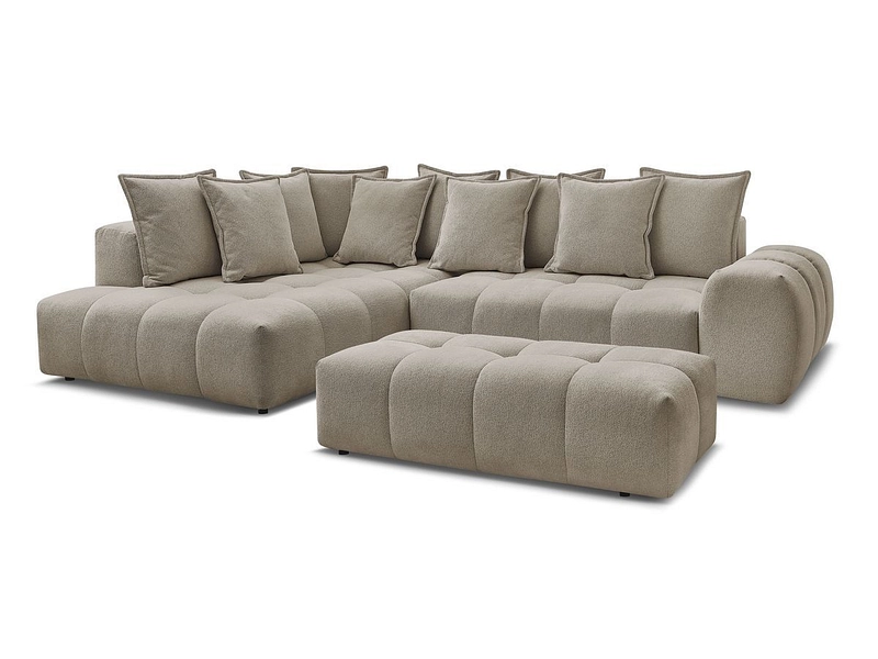 Canapé d'angle avec pouf BOBOCHIC EVEREST