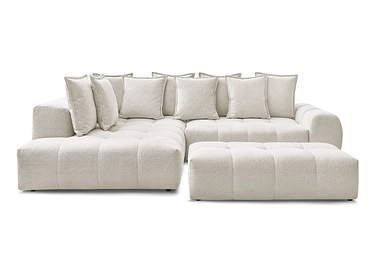 Divano ad angolo con pouf BOBOCHIC EVEREST