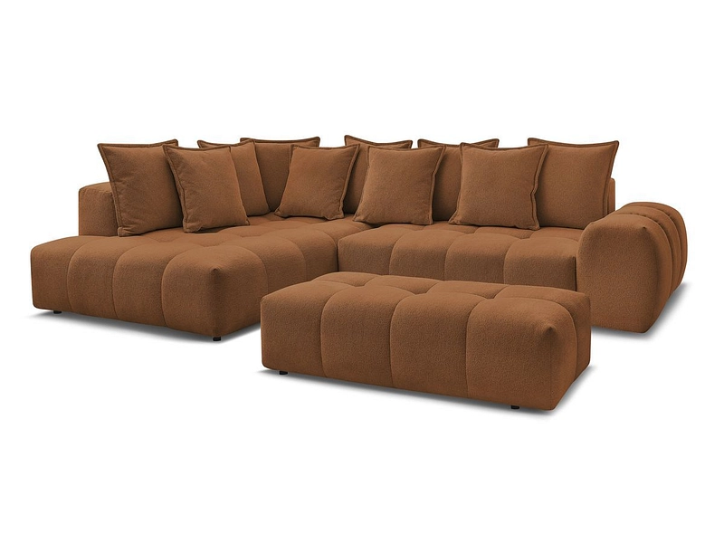 Divano ad angolo con pouf BOBOCHIC EVEREST
