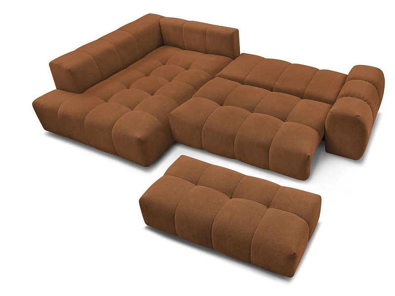 Divano ad angolo con pouf BOBOCHIC EVEREST