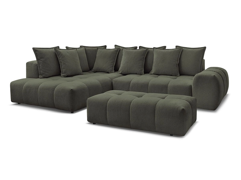 Divano ad angolo con pouf BOBOCHIC EVEREST