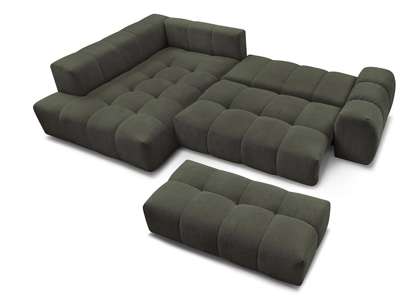 Divano ad angolo con pouf BOBOCHIC EVEREST