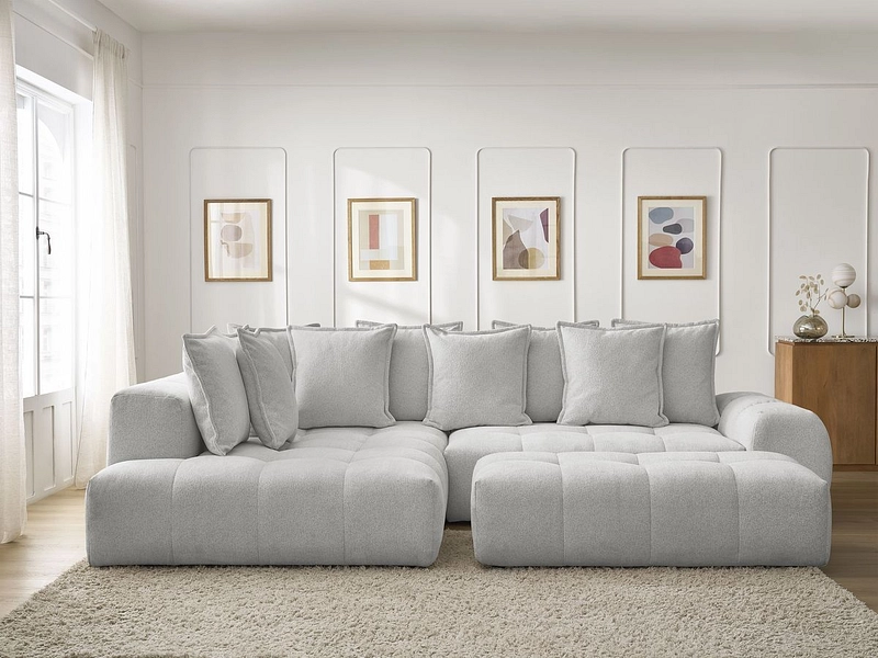 Canapé d'angle avec pouf BOBOCHIC EVEREST