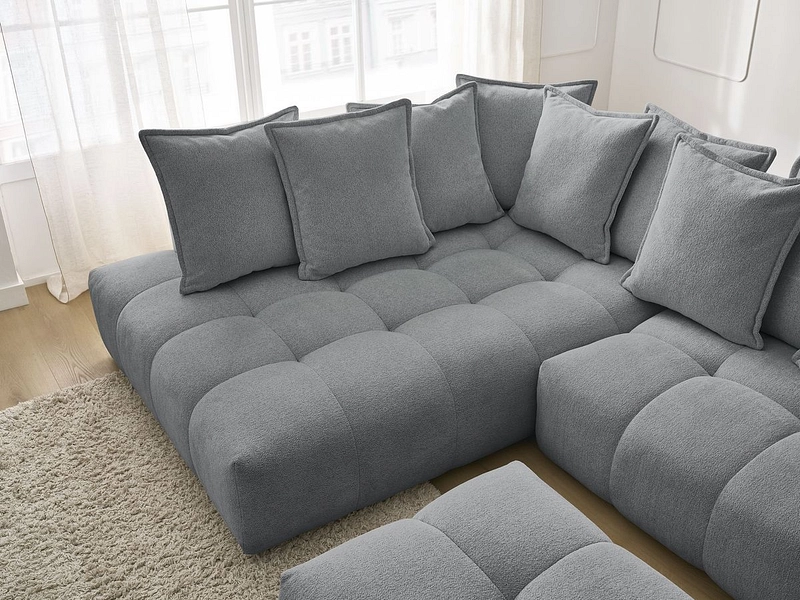 Canapé d'angle avec pouf BOBOCHIC EVEREST