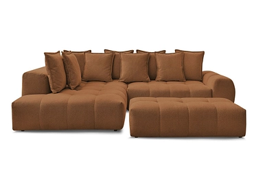 Divano ad angolo con pouf BOBOCHIC EVEREST