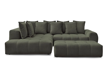 Divano ad angolo con pouf BOBOCHIC EVEREST