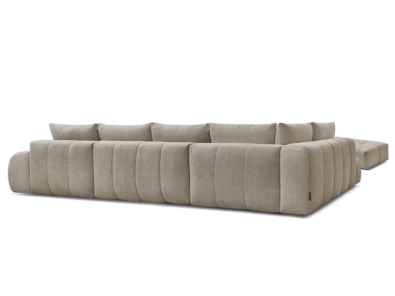 Divano ad angolo panoramico con pouf BOBOCHIC EVEREST