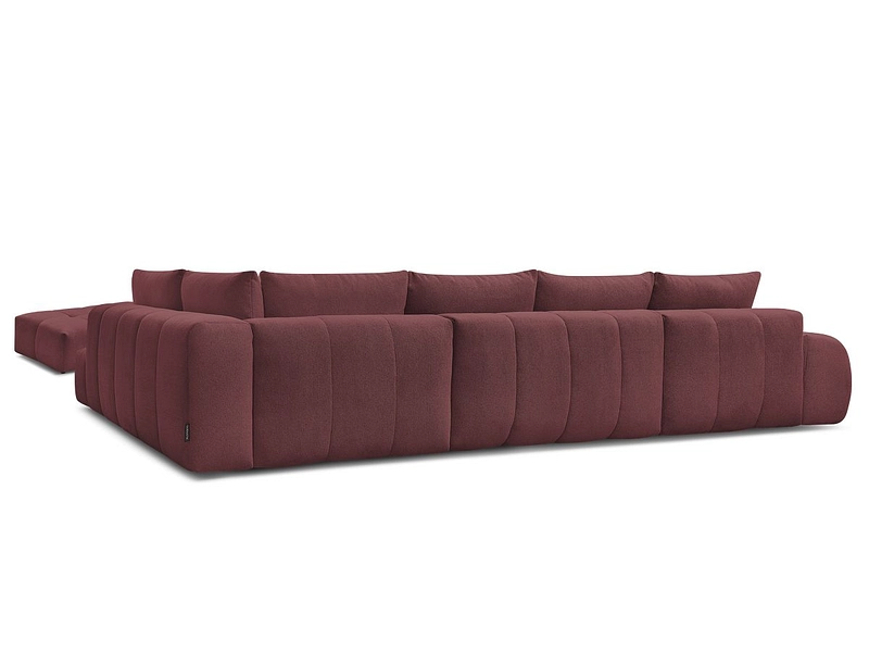 Canapé d'angle panoramique avec pouf BOBOCHIC EVEREST