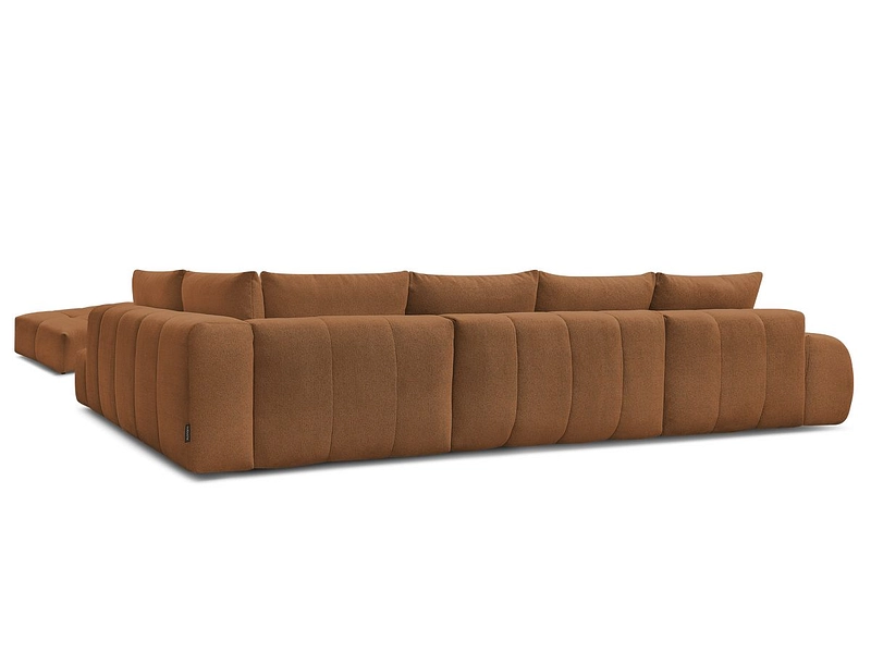 Canapé d'angle panoramique avec pouf BOBOCHIC EVEREST