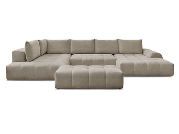 Divano ad angolo panoramico con pouf BOBOCHIC EVEREST