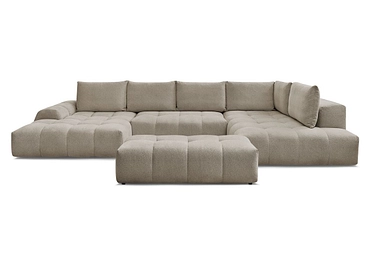 Canapé d'angle panoramique avec pouf BOBOCHIC EVEREST