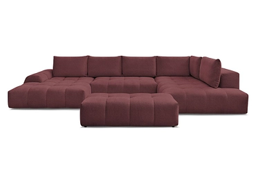 Canapé d'angle panoramique avec pouf BOBOCHIC EVEREST