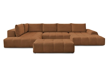 Canapé d'angle panoramique avec pouf BOBOCHIC EVEREST