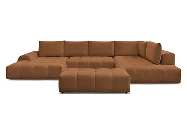 Canapé d'angle panoramique avec pouf BOBOCHIC EVEREST