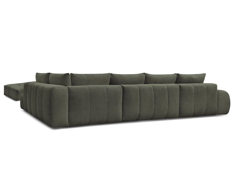 Canapé d'angle panoramique avec pouf BOBOCHIC EVEREST