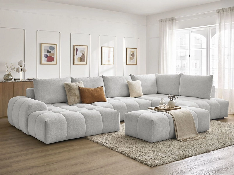 Panorama-Ecksofa mit Hocker BOBOCHIC EVEREST