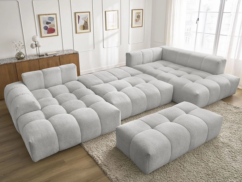 Panorama-Ecksofa mit Hocker BOBOCHIC EVEREST