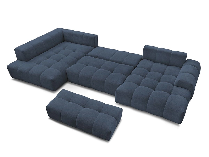 Canapé d'angle panoramique avec pouf BOBOCHIC EVEREST