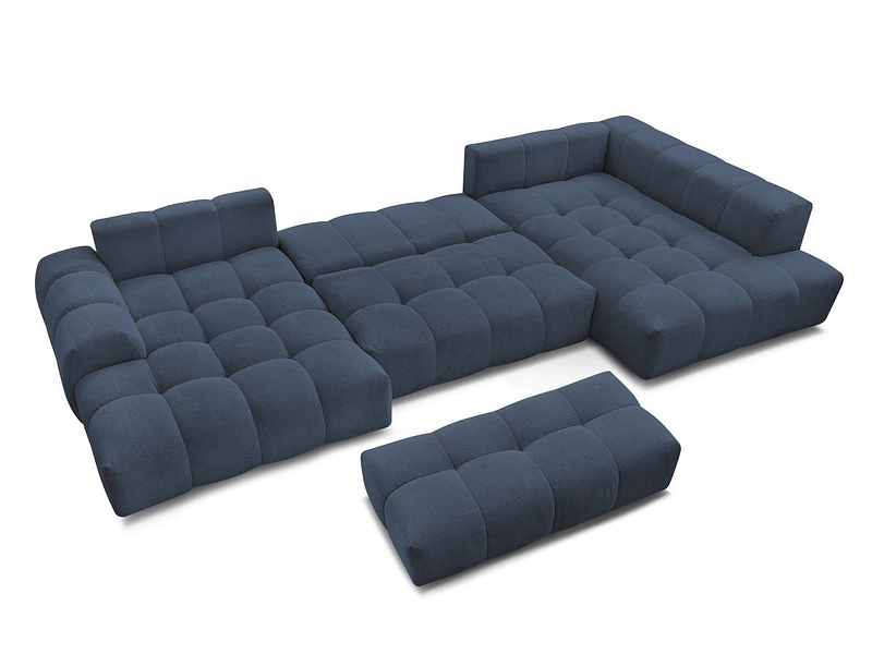 Canapé d'angle panoramique avec pouf BOBOCHIC EVEREST