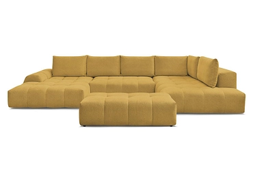 Canapé d'angle panoramique avec pouf BOBOCHIC EVEREST